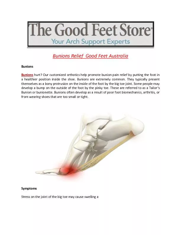 Bunions Relief | Good Feet Australia