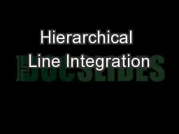 Hierarchical Line Integration