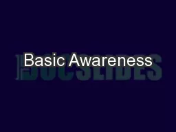 Basic Awareness