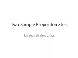 Two-Sample Proportion