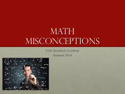 Math Misconceptions