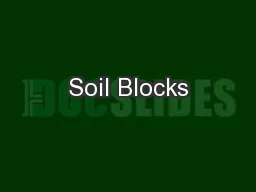Soil Blocks