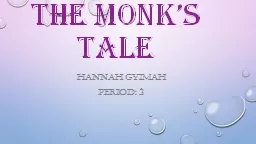 The monk’s tale