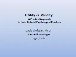 Utility vs. Validity: