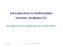 Introduction to Multivariate