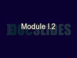 Module I.2