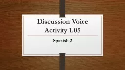 Discussion Voice Activity 1.05