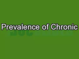 Prevalence of Chronic
