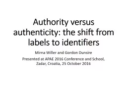 Authority versus authenticity: the shift from labels to ide