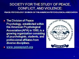 SOCIETY FOR THE STUDY OF PEACE,