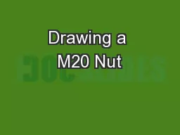 Drawing a M20 Nut