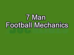 7 Man Football Mechanics