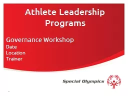 1 Athlete Leadership Programs
