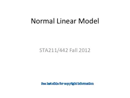 Normal Linear Model