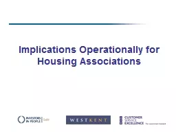 Implications Operationally for Housing Associations