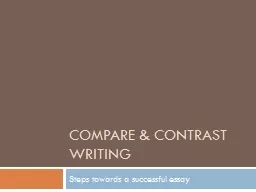 Compare & Contrast Writing