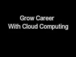 Grow Career With Cloud Computing