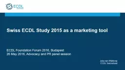 Swiss ECDL Study 2015