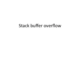 Stack buffer overflow