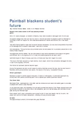 Paintball blackens students future By Shailesh Bhatia
