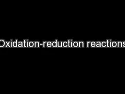 Oxidation-reduction reactions