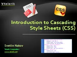 Introduction to Cascading Style Sheets (CSS)