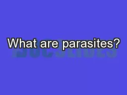 What are parasites?