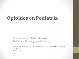Opioides en Pediatría