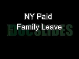 NY Paid Family Leave