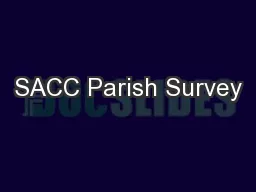 SACC Parish Survey