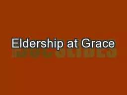 Eldership at Grace