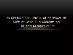 An Optimization Design of Artificial Hip Stem by Genetic Al