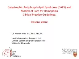 Catastrophic Antiphospholipid Syndrome (