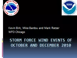 Storm Force wind events of October and December 2010