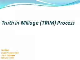 Truth in Millage (TRIM) Process
