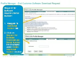 Request for Software requires Serial Number: