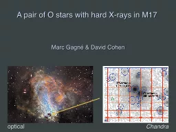 A pair of O stars with hard X-rays in M17