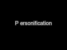 P ersonification