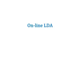 On-line LDA