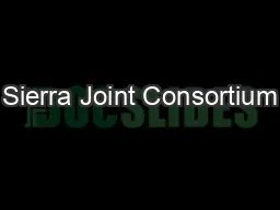 Sierra Joint Consortium