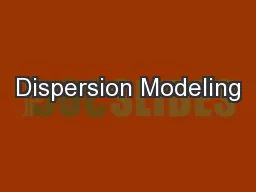 Dispersion Modeling