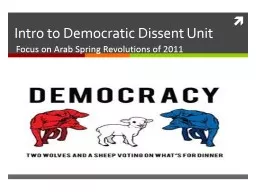 Intro to Democratic Dissent Unit