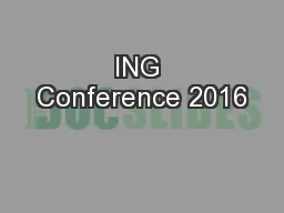 ING Conference 2016