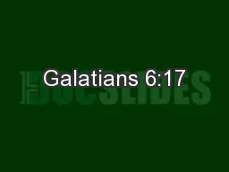 Galatians 6:17