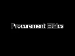 Procurement Ethics