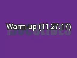 Warm-up (11.27.17)