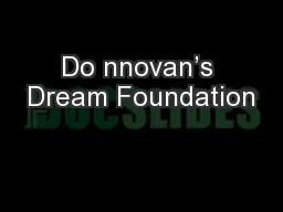Do nnovan’s Dream Foundation