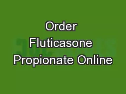 Order Fluticasone Propionate Online