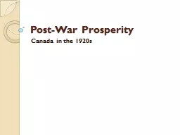 Post-War Prosperity