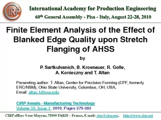 Finite Element Analysis of the Effect of Blanked Edge
